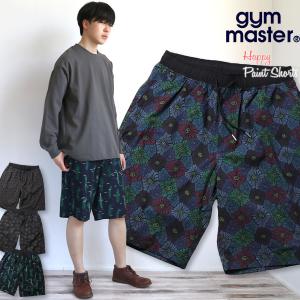 ショートパンツ ジムマスター Gym Master  ULシアサッカーハッピーペイントショーツ ハーフパンツ 総柄 メッシュ イージーパンツ 春夏スタイル｜urbene