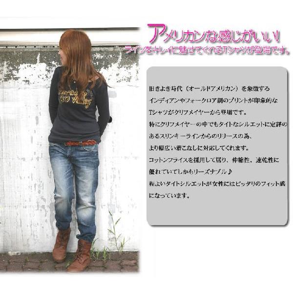 クリフメイヤーKRIFFMAYERスリンキーコットンフライスクルーネック7分袖プリントTシャツ HE...