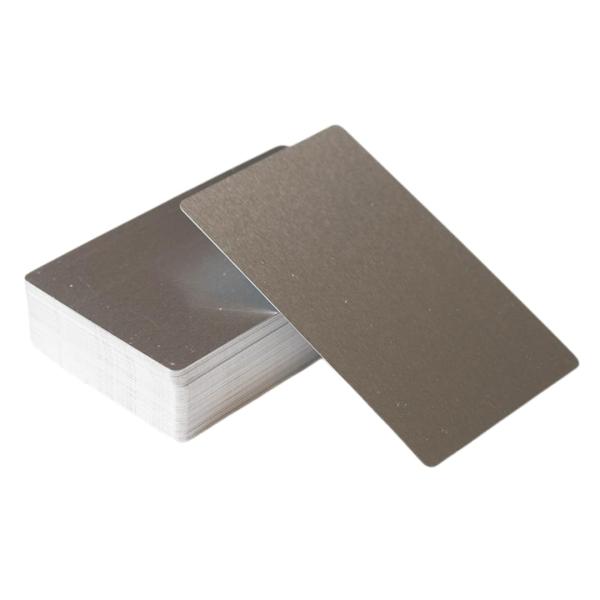 ateena 名刺カード 名刺作成 用紙 無地カード 金属 アルミ レーザー 彫刻 刻印 加工 50...