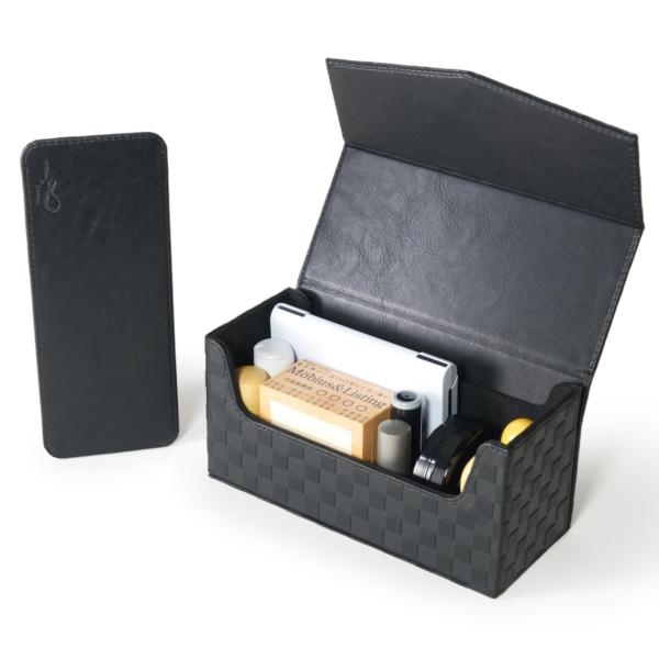 M〓bius 【市松模様で縁起のいい・法人 印鑑ケース シリーズ・中型サイズ】 ハンコケース ゴム印...