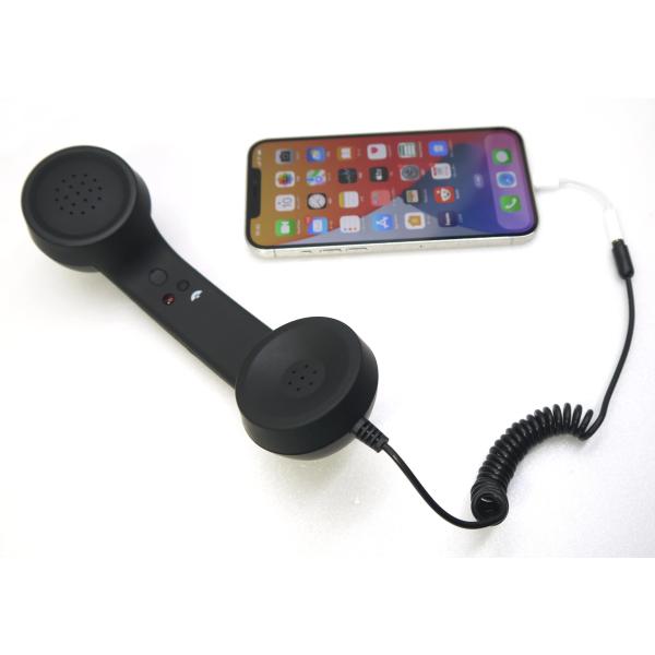Sugarello 受話器 スマホ用受話器 タブレット PC 携帯用受話器 黒電話タイプ レトロ i...