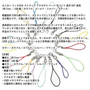 カニカン フック付き ストラップ アクセサリ ...の詳細画像1