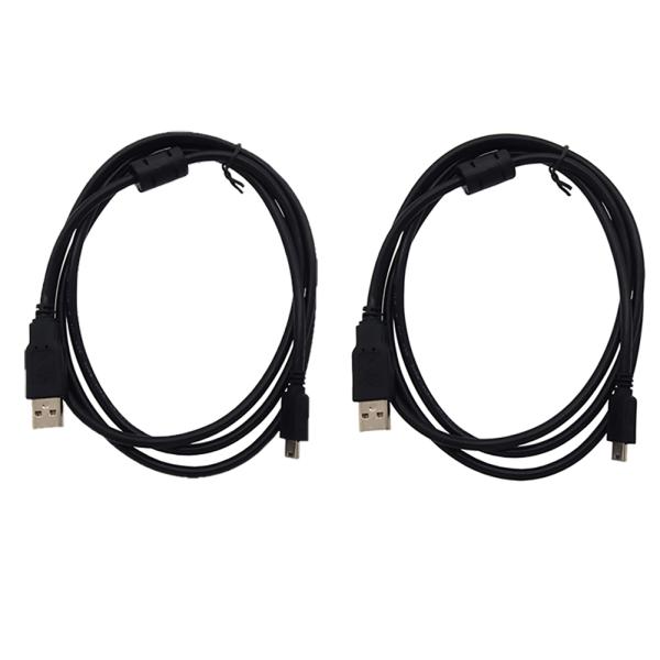 【2本】 USBケーブル USB2.0 miniUSB タイプA-タイプB フェライトコア付き デー...