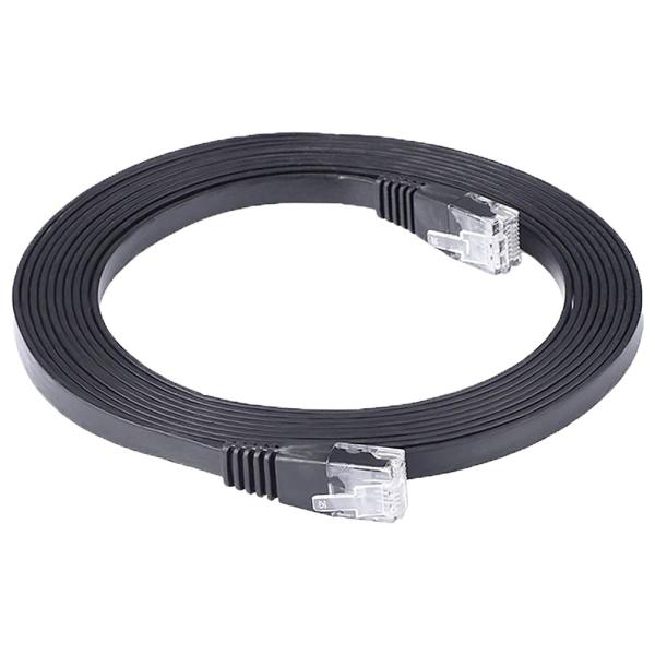 LANケーブル Cat6 フラット ギガビット対応 全結線 RJ45 ブラック