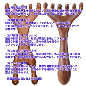 頭皮マッサージブラシ 天然木製 刮〓 かっさ ...の詳細画像1