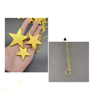 スターガーランド 木製星型ウォールデコレーショ...の詳細画像3