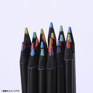 【6本】レインボー鉛筆 色鉛筆 7色合 ブラッ...の詳細画像4
