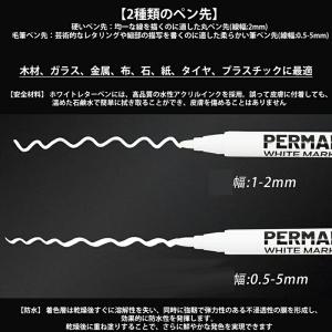 【2種各3点計6点】 白ペン ホワイトマーカー...の詳細画像1