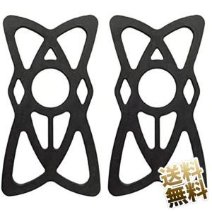 【2点セット】シリコンバンド スマートホン スマホ 落下防止 ラバー 自転車 バイク ブラック スマートフォン