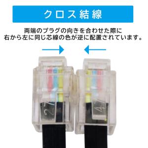 受話器用カールコード (クロス結線) RJ9 ...の詳細画像5