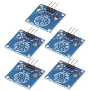 【5点】TTP223 静電容量式 タッチスイッチモジュール デジタルセンサー Arduino対応 23.5mm×27mm×7mm(ピン含)
