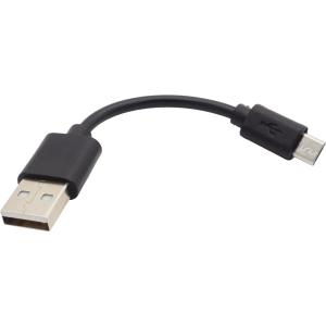 マイクロUSBケーブル USB2.0 USB-A (オス) - microUSB (オス) microB ケーブル 短い 充電データ転送対応 約10cm (端子含む) ブラック