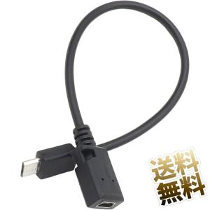 USB 変換 アダプタ ケーブル microBプラグ-ミニUSBソケット USB変換ケーブル USB2.0 microB miniB 約20cm