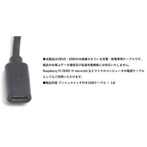 【約30cm】プッシュスイッチ付きUSBケーブ...の詳細画像5
