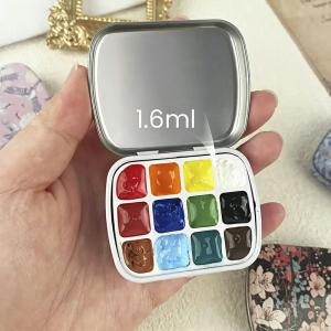 ポータブル 水彩パレット 12ウェル ミニトレ...の詳細画像3