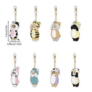 5Dダイヤモンドアート キット 猫 動物 ハン...の詳細画像3