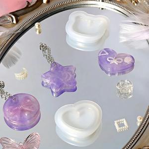 【16個】 シリコンモールド 穴あき ハート ...の詳細画像3