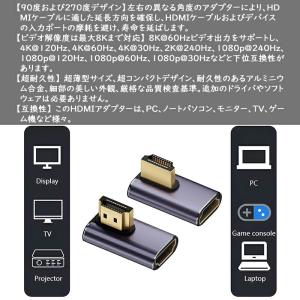 HDMI L字 コネクタ ケーブル L型 オス...の詳細画像2