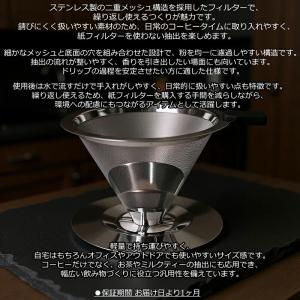 コーヒーフィルター 2層メッシュ 一体式 ステ...の詳細画像1