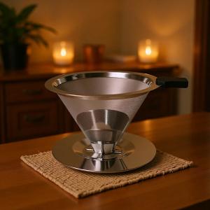 コーヒーフィルター 2層メッシュ 一体式 ステ...の詳細画像3