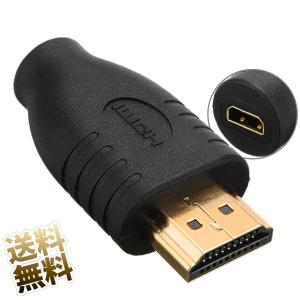 microHDMI 変換コネクタ HDMI1.4対応 タイプD メス - タイプA オス