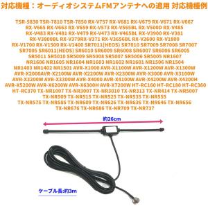 FMアンテナ FMラジオアンテナ 室内 F端子...の詳細画像2