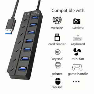 USB ハブ 7ポート usb 3.0/1 u...の詳細画像2