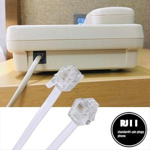 電話線 モジュラーケーブル 6極4芯 RJ11...の詳細画像2