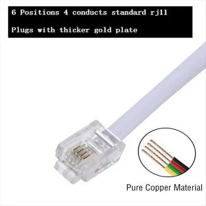 電話線 モジュラーケーブル 6極4芯 RJ11...の詳細画像4