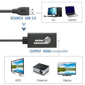USB3.0 HDMI変換アダプタ USB-A...の詳細画像2