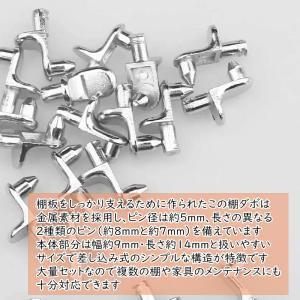 【20個】 棚ダボ 差し込みタイプ 棚受け シ...の詳細画像1