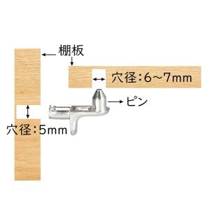 【20個】 棚ダボ 差し込みタイプ 棚受け シ...の詳細画像5