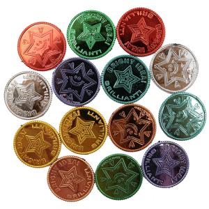 【100枚】 金貨玩具 プラスチック カラフル...の詳細画像3