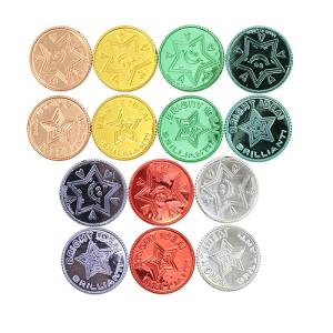 【100枚】 金貨玩具 プラスチック カラフル...の詳細画像4