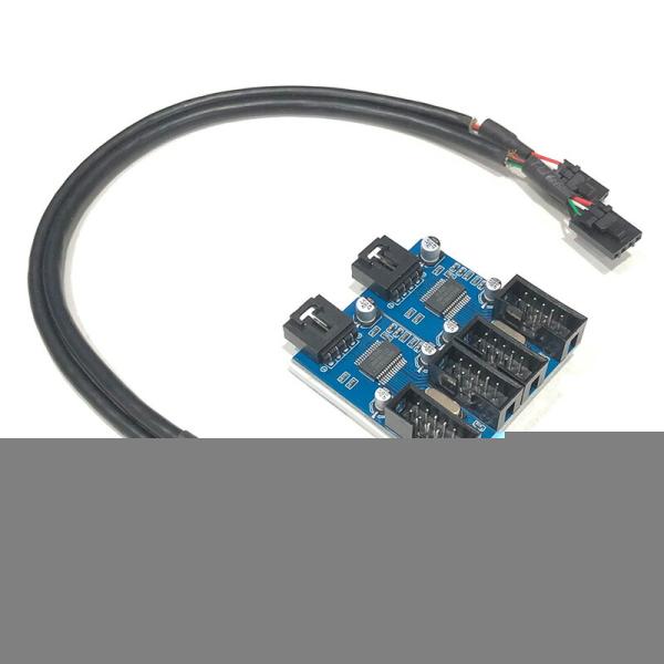 増設 カード 内蔵 9ピンUSB 延長ケーブル マザーボード USB2.0 HUB 9Pin コネク...