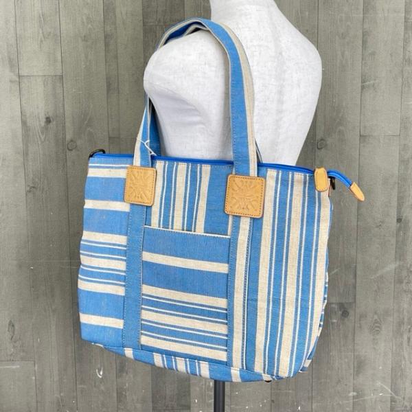 トートバッグ 【未使用品】 APHRODITE E MIO NO.5810 ブルー コットンリネン ...