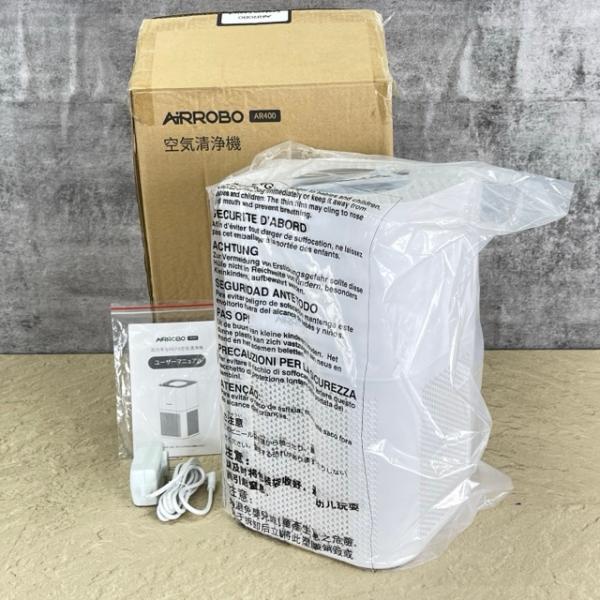 未使用品 AIRROBO AR-400 空気清浄機 ホワイト 2022年製 AR400 35畳対応 ...