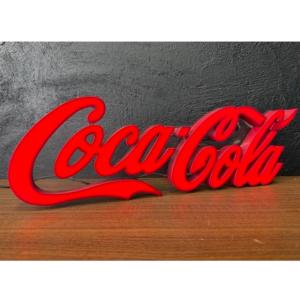 コカコーラ LEDライト 【中古】Coca-Cola ミニ レタリングサイン ロゴ 電飾看板 インテリア 約42×2.3×14cm / 516954