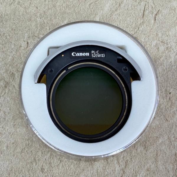 カメラ用ドロップイン円偏光フィルター 【中古】Canon キャノン PL-C 52 (WII) 撮影...