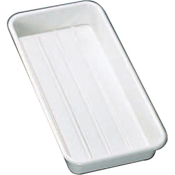 プラパイレス 白｜ (ABS) 樹脂 容器 トレー バット ハム浅 (410×205×25)