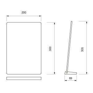 卓上 ミニ 黒板 (L) 約A4サイズ | ブ...の詳細画像3