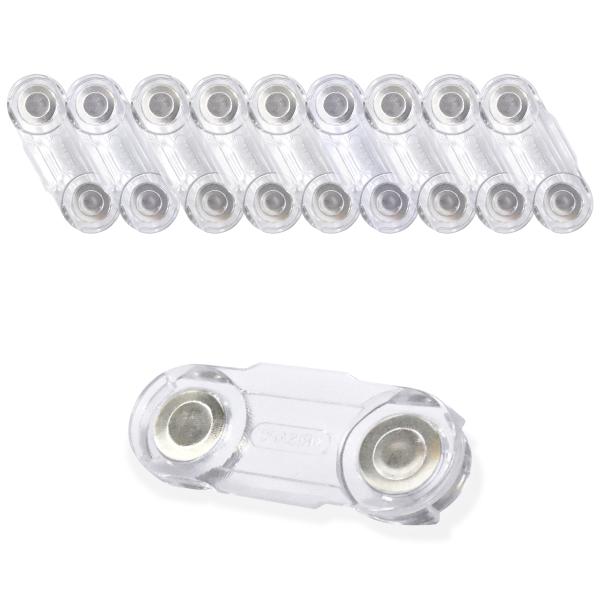 強力2連マグネットクリア　(10個組)  マグスト 2連磁石 ポスター チラシ (会社名・店舗名等の...