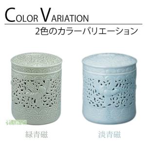 骨壷 骨壺 透かし鳳凰骨壷 7寸 緑青磁 淡青...の詳細画像2