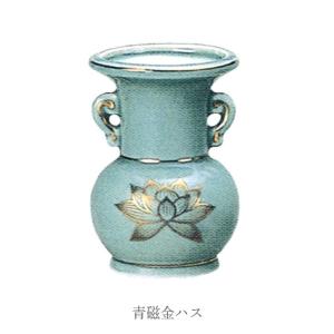 仏具 仏花 ハス 5.5寸 金ハス 青磁金ハス...の詳細画像3