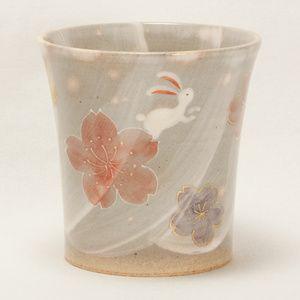 清水焼・京焼 桜うさぎ 湯呑み茶碗（小） : uroco - 通販 - Yahoo