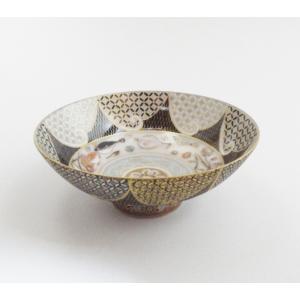 空女　さん作　京薩摩　豆皿 京焼 ・ 清水焼 小野 空女 京薩摩（ 華薩摩 ) 釦（ 陶器製 ボタン