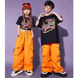 ヒップホップピンク 夏 キッズ ダンス 衣装 ...の詳細画像4