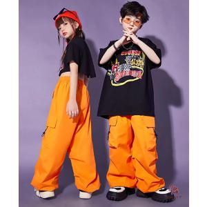 ヒップホップピンク 夏 キッズ ダンス 衣装 ...の詳細画像5