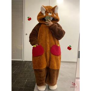 着ぐるみ レッサーパンダ 冬 パジャマ ルーム...の詳細画像1