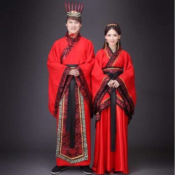 チャイナ服 中華コスプレ衣装 漢服 メンズ レディース 中国古代結婚式 新郎 新婦 中華服 ペアルッ...